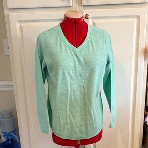 Made for Life Mint Green V-Neck Sweater